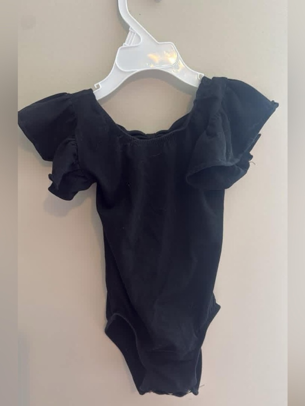 Black Ruffle Sleeve Kids One-Piece Bodysuit